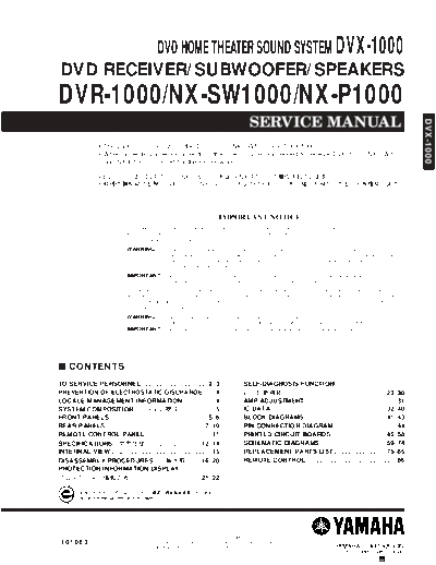 Yamaha dvx-1000 (dvr-1000, nx-sw1000, nx-p1000) service manual  Yamaha DVR DVR-1000 yamaha_dvx-1000_(dvr-1000,_nx-sw1000,_nx-p1000)_service_manual.pdf