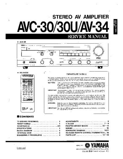 Yamaha AVC-30-30U-AV-34  Yamaha AVC AVC-30-30U-AV-34 AVC-30-30U-AV-34.pdf