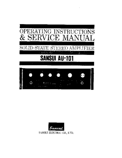 Sansui AU-101  Sansui Solid State Stereo Amplifier Solid State Stereo Amplifier - AU-101 Sansui AU-101.pdf