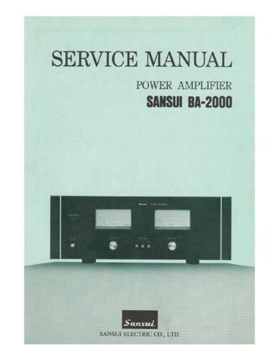 Sansui BA-2000  Sansui Stereo Power Amplifier Stereo Power Amplifier - BA-2000 Sansui BA-2000.pdf