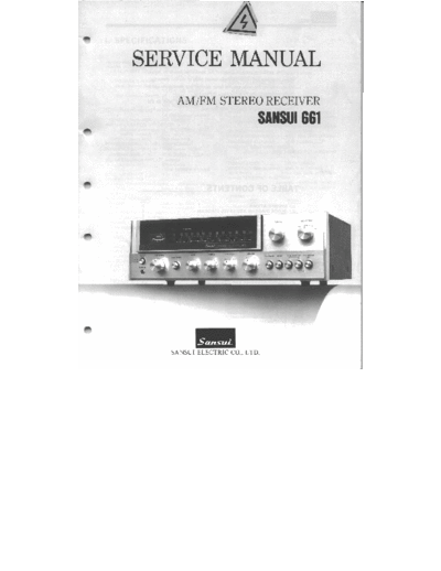 Sansui -661-rec-sm  Sansui AM FM Stereo Receiver AM FM Stereo Receiver - 661 Sansui-661-rec-sm.pdf