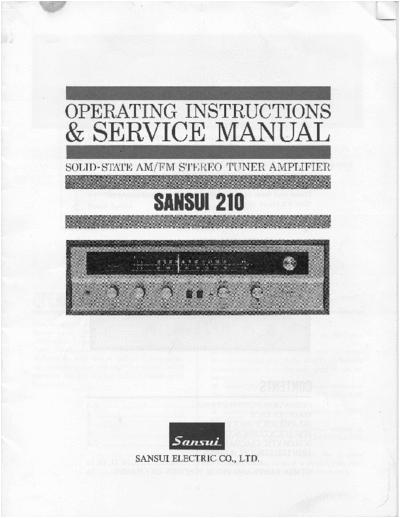 Sansui 210  Sansui Solid State Tuner Amplifier Solid State Tuner Amplifier - 210 Sansui 210.pdf