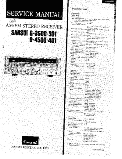 Sansui -G4500-rec-sm  Sansui AM FM Stereo Receiver AM FM Stereo Receiver - G-4500 Sansui-G4500-rec-sm.pdf