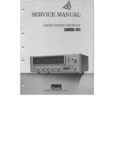 Sansui 551  Sansui AM FM Stereo Receiver AM FM Stereo Receiver - 551 Sansui 551.pdf