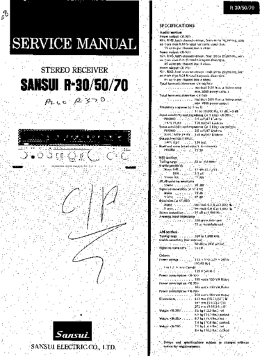 Sansui -R30-rec-sm  Sansui Stereo Receiver Stereo Receiver - R-30 Sansui-R30-rec-sm.pdf