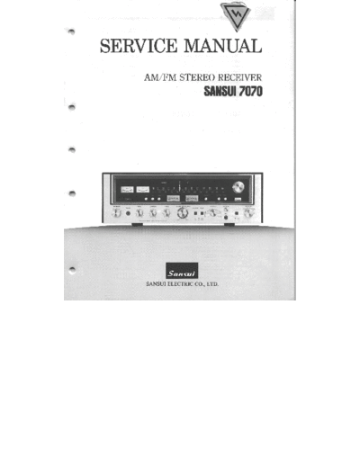 Sansui 7070  Sansui AM FM Stereo Receiver AM FM Stereo Receiver - 7070 Sansui 7070.pdf