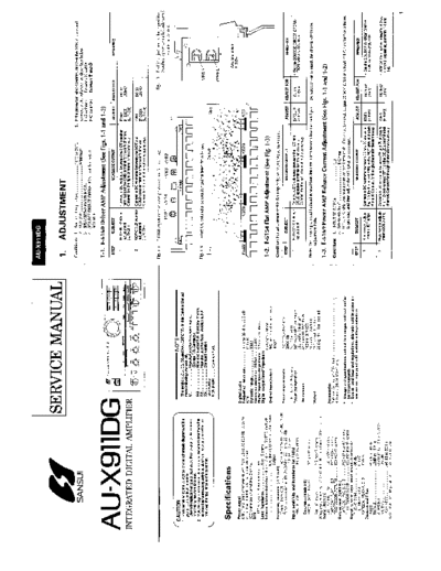Sansui -AU-X911DG  Sansui Integrated Stereo Amplifier Integrated Stereo Amplifier - AU-X911DG Sansui-AU-X911DG.pdf