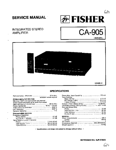 Fisher CA-905  Fisher CA CA-905 CA-905.pdf