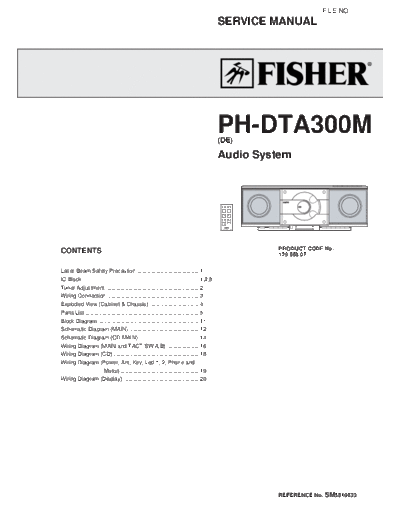 Fisher PH-DTA300M  Fisher PH PH-DTA300M PH-DTA300M.pdf