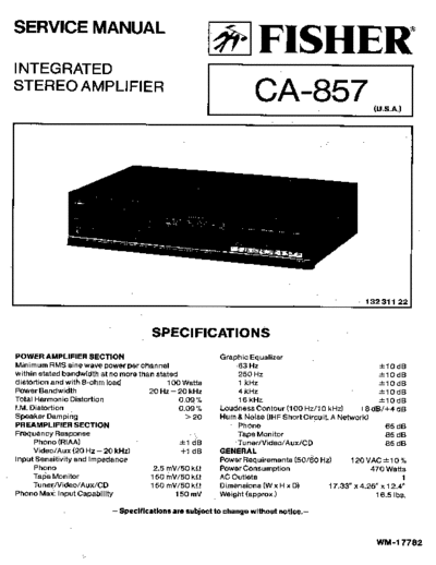 Fisher CA-857  Fisher CA CA-857 CA-857.pdf