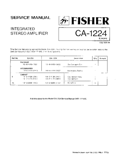 Fisher CA-224 & 1224  Fisher CA CA-224 & 1224 CA-224 & 1224.pdf