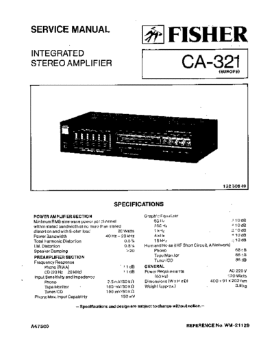 Fisher CA-321  Fisher CA CA-321 CA-321.pdf