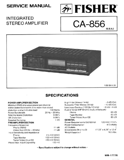 Fisher CA-856  Fisher CA CA-856 CA-856.pdf