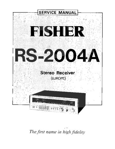 Fisher RS-2004A  Fisher RS RS-2004A RS-2004A.pdf