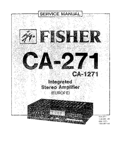 Fisher CA-271 & 1271  Fisher CA CA-271 & 1271 CA-271 & 1271.pdf
