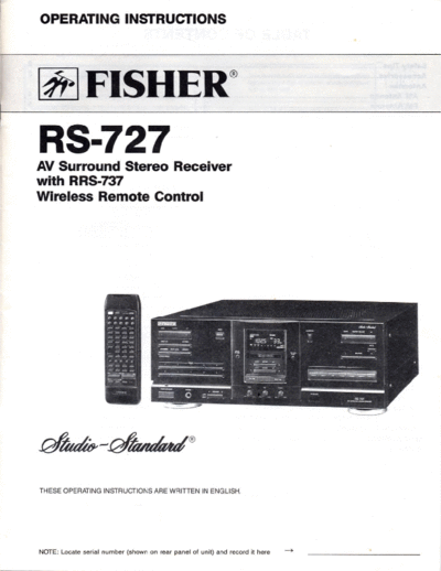 Fisher RS-727  Fisher RS RS-727 RS-727.pdf