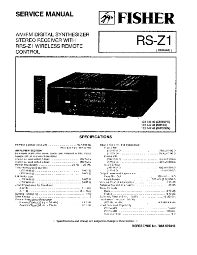 Fisher RS-Z1  Fisher RS RS-Z1 RS-Z1.pdf