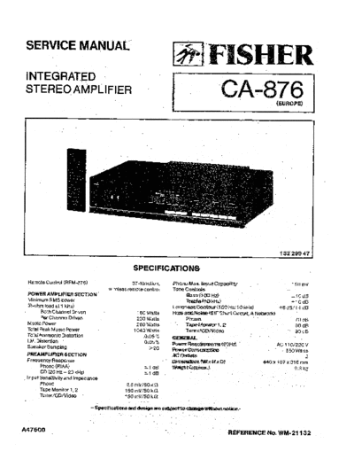 Fisher CA-876  Fisher CA CA-876 CA-876.pdf