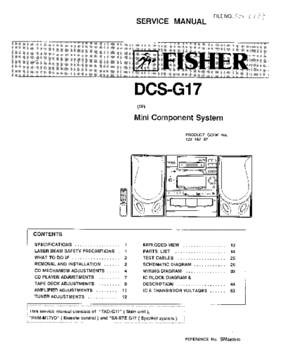 Fisher DCS-G17  Fisher DCS DCS-G17 DCS-G17.pdf