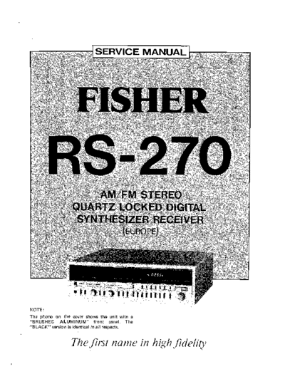 Fisher RS-270  Fisher RS RS-270 RS-270.pdf