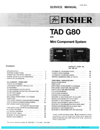 Fisher TAD-G80  Fisher TAD TAD-G80 TAD-G80.pdf