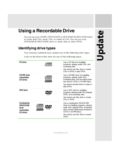 Gateway 600YG2 USING A RECORDABLE DRIVE  Gateway 600YG2 USING A RECORDABLE DRIVE.pdf