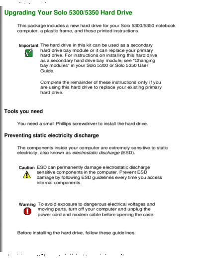 Gateway SOLO 5300 5350 REMOVE REPLACE HARD DRIVE  Gateway SOLO 5300 5350 REMOVE REPLACE HARD DRIVE.pdf