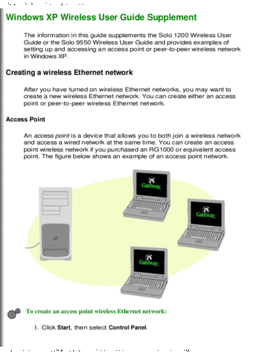 Gateway SOLO 1200 9550 XP WIRELESS USER GUIDE  Gateway SOLO 1200 9550 XP WIRELESS USER GUIDE.pdf