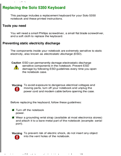 Gateway SOLO 5300 5350 REMOVE REPLACE KEYBOARD  Gateway SOLO 5300 5350 REMOVE REPLACE KEYBOARD.pdf