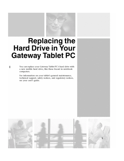 Gateway TABLET PC REMOVE REPLACE HARD DRIVE  Gateway TABLET PC REMOVE REPLACE HARD DRIVE.pdf