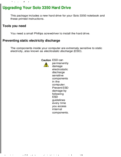 Gateway SOLO 3350 REMOVE REPLACE HARD DRIVE  Gateway SOLO 3350 REMOVE REPLACE HARD DRIVE.pdf