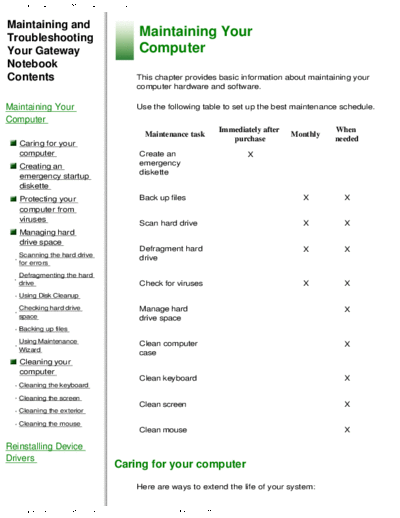 Gateway SOLO MAINTENANCE AND TROUBLE GUIDE  Gateway SOLO MAINTENANCE AND TROUBLE GUIDE.pdf