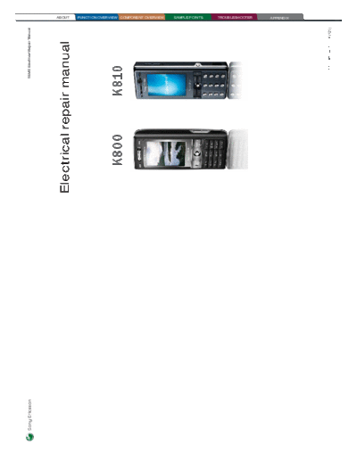 Sony Ericsson Repair Manual K810  Sony Ericsson Mobile Phones ������� ������� Sony Ericsson K810 Repair_Manual_K810.pdf