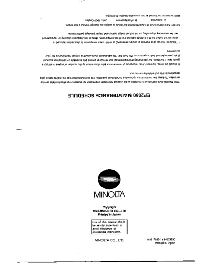 Minolta M EP2050 001  Minolta Copiers EP2050 Maintenance M_EP2050_001.pdf