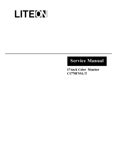 LITE-ON C1770FNS  LITE-ON CRT monitors C1770FNS C1770FNS.pdf