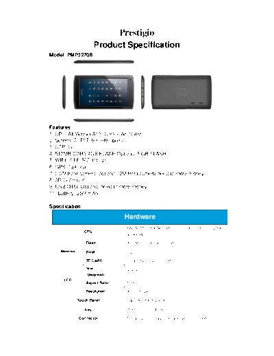PRESTIGIO multipad pmp3270b service manual  PRESTIGIO Tablet  Prestigio Multipad PMP3270B prestigio_multipad_pmp3270b_service_manual.pdf