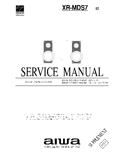 AIWA xrmds7 suppl  AIWA   Aiwa XR-MDS7 xrmds7_suppl.pdf