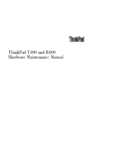 IBM thinkpad t400 r400  IBM thinkpad t400 r400.pdf