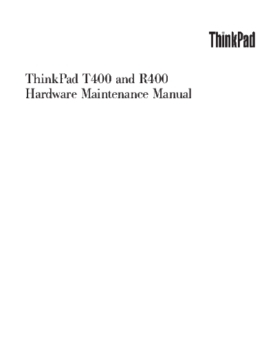 IBM thinkpad t400 r400 v1  IBM thinkpad t400 r400_v1.pdf