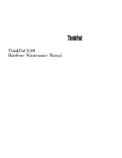 IBM thinkpad x301  IBM thinkpad x301.pdf