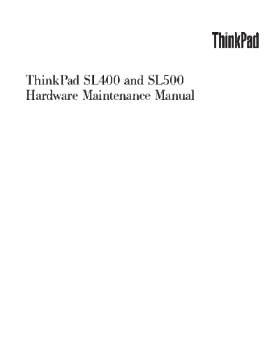 IBM thinkpad sl400 sl500  IBM thinkpad sl400 sl500.pdf