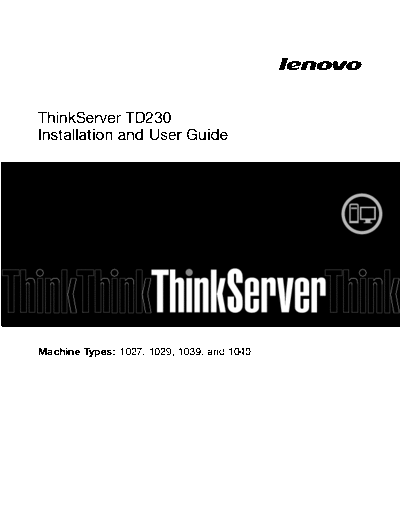IBM thinkserver td230 installation and user guide  IBM thinkserver td230 installation and user guide.pdf
