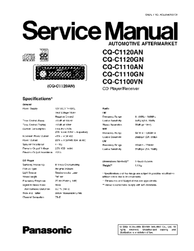 panasonic CQ-C1120  panasonic Car Audio CQ-C1120.pdf