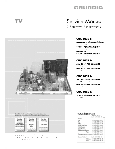 Grundig CUC-2030N & 2058N & 2059N & 2080N  Grundig CUC CUC-2030N & 2050N & 2058N & 2059N CUC-2030N & 2058N & 2059N & 2080N.PDF