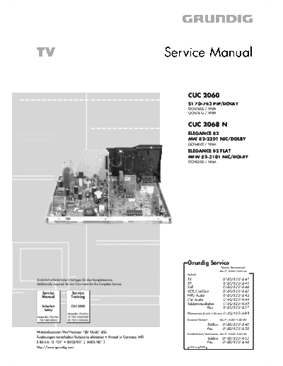 Grundig CUC-2060 & 2068N  Grundig CUC CUC-2060 & 2062N & 2068N & 2069N CUC-2060 & 2068N.PDF