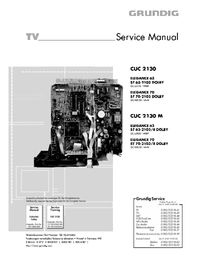 Grundig CUC-2130 & 2130M  Grundig CUC CUC-2130 & 2130M & 2031 & 2031M & 2036 & 2036M CUC-2130 & 2130M.PDF