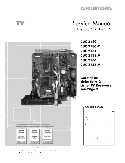 Grundig CUC-2130 & 2130M & 2031 & 2031M & 2036 & 2036M  Grundig CUC CUC-2130 & 2130M & 2031 & 2031M & 2036 & 2036M CUC-2130 & 2130M & 2031 & 2031M & 2036 & 2036M.PDF