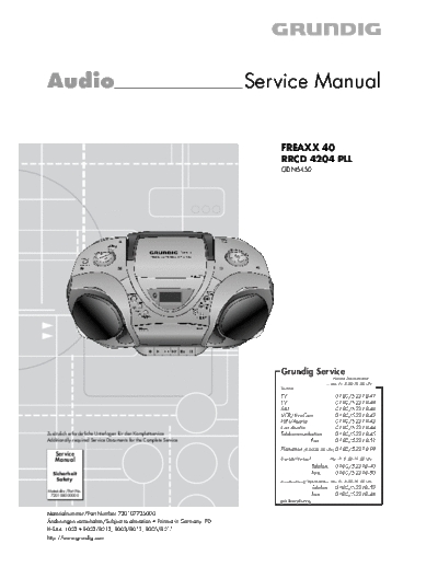 Grundig RRCD-4204PLL  Grundig RRCD RRCD-4204PLL RRCD-4204PLL.pdf