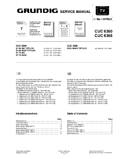 Grundig CUC-6360 & 6368  Grundig CUC CUC-6360 & 6368 CUC-6360 & 6368.PDF