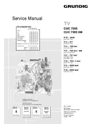 Grundig CUC-7303 & 7303GB  Grundig CUC CUC-7303 & 7303GB CUC-7303 & 7303GB.PDF